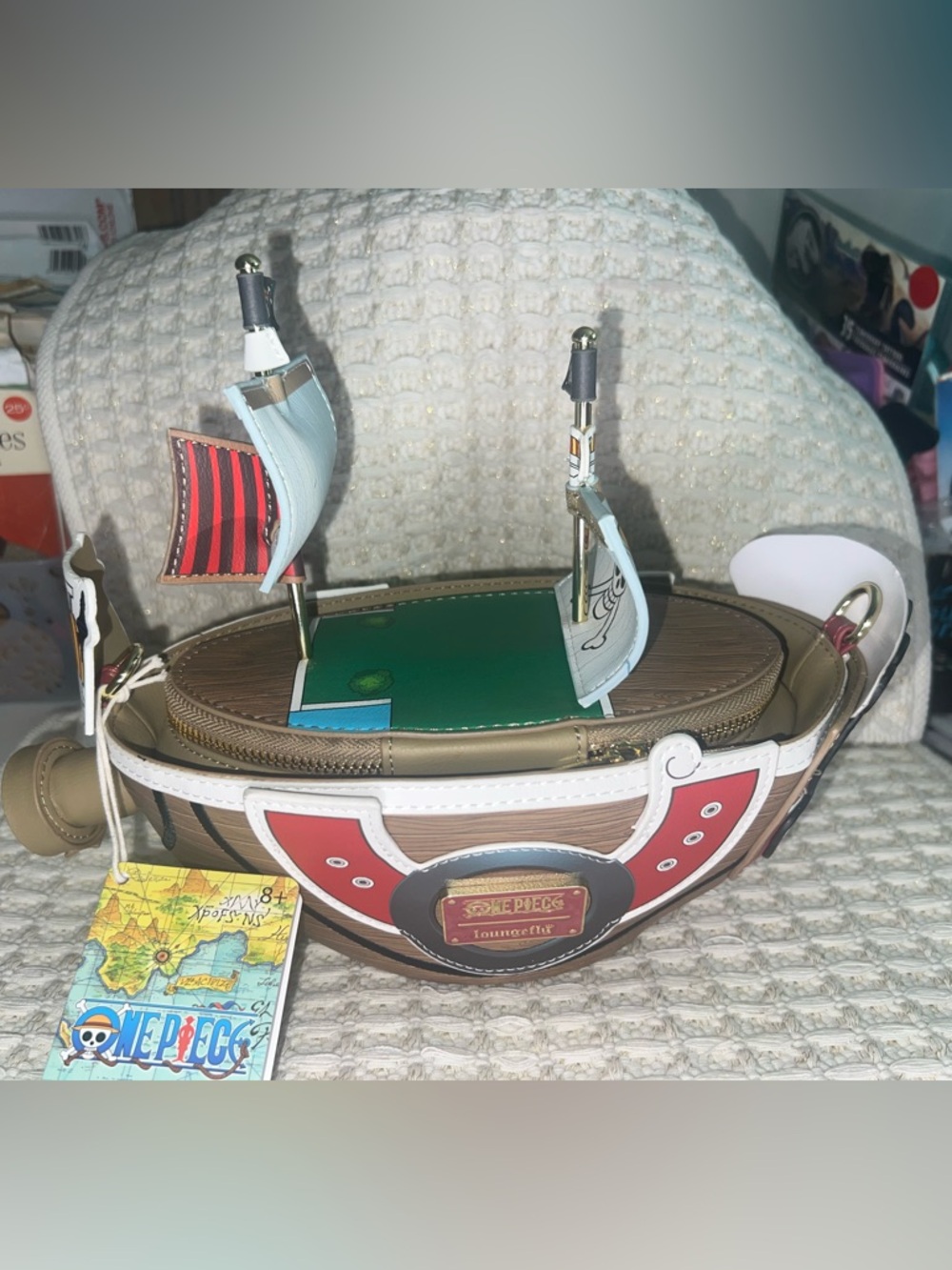 NWT Loungefly One Piece Thousand Sunny Ship Figural Crossbody Bag RARE - Picture 9 of 11